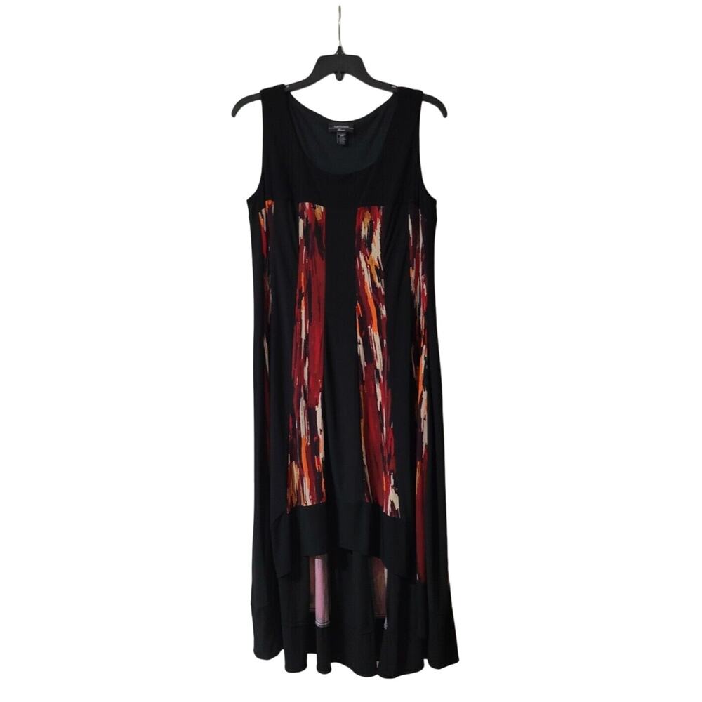 Sleeveless High-Low Maxi Dress Women's Plus R&M Richards, Brown/Rust, Size 14W